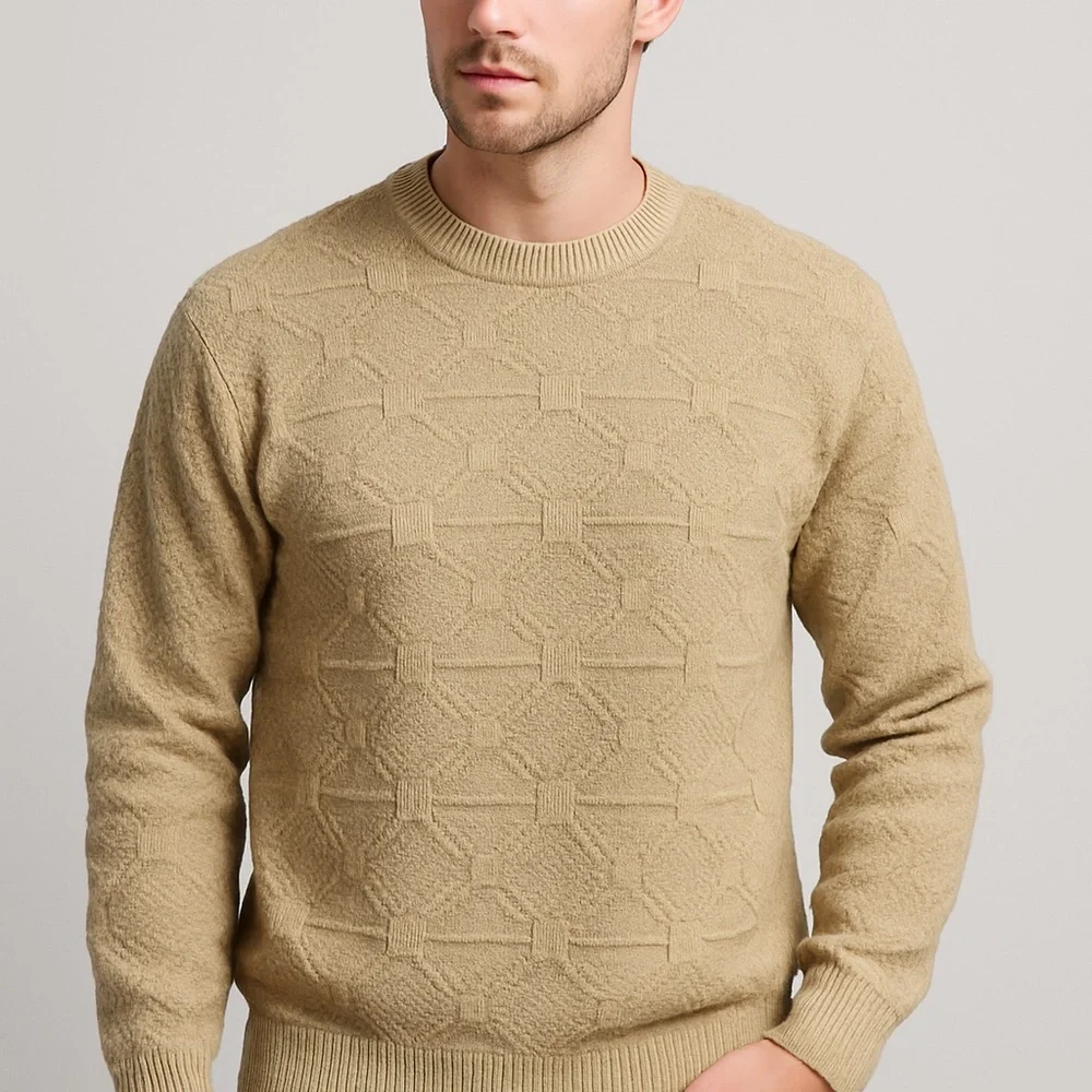 Vintage John Weitz Textured Knit Sweater – Made in USA – Size M, fisherman style